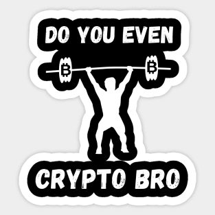 Bitcoin Coin Miner Weightlifting shirt Sticker